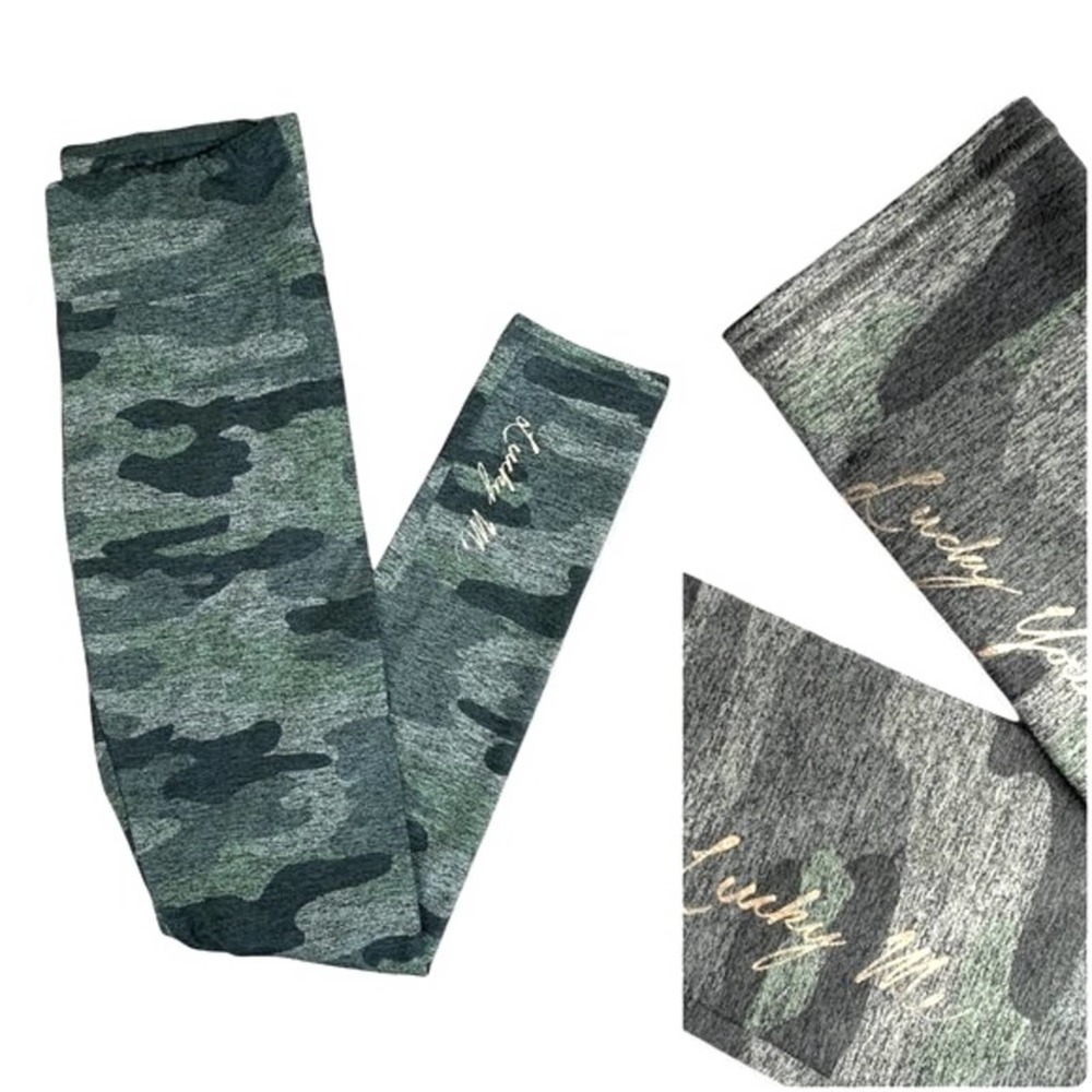 Lucky Brand Womens Lucky Print Camo Leggings size XS Olive Green Athleisure - Picture 2 of 10